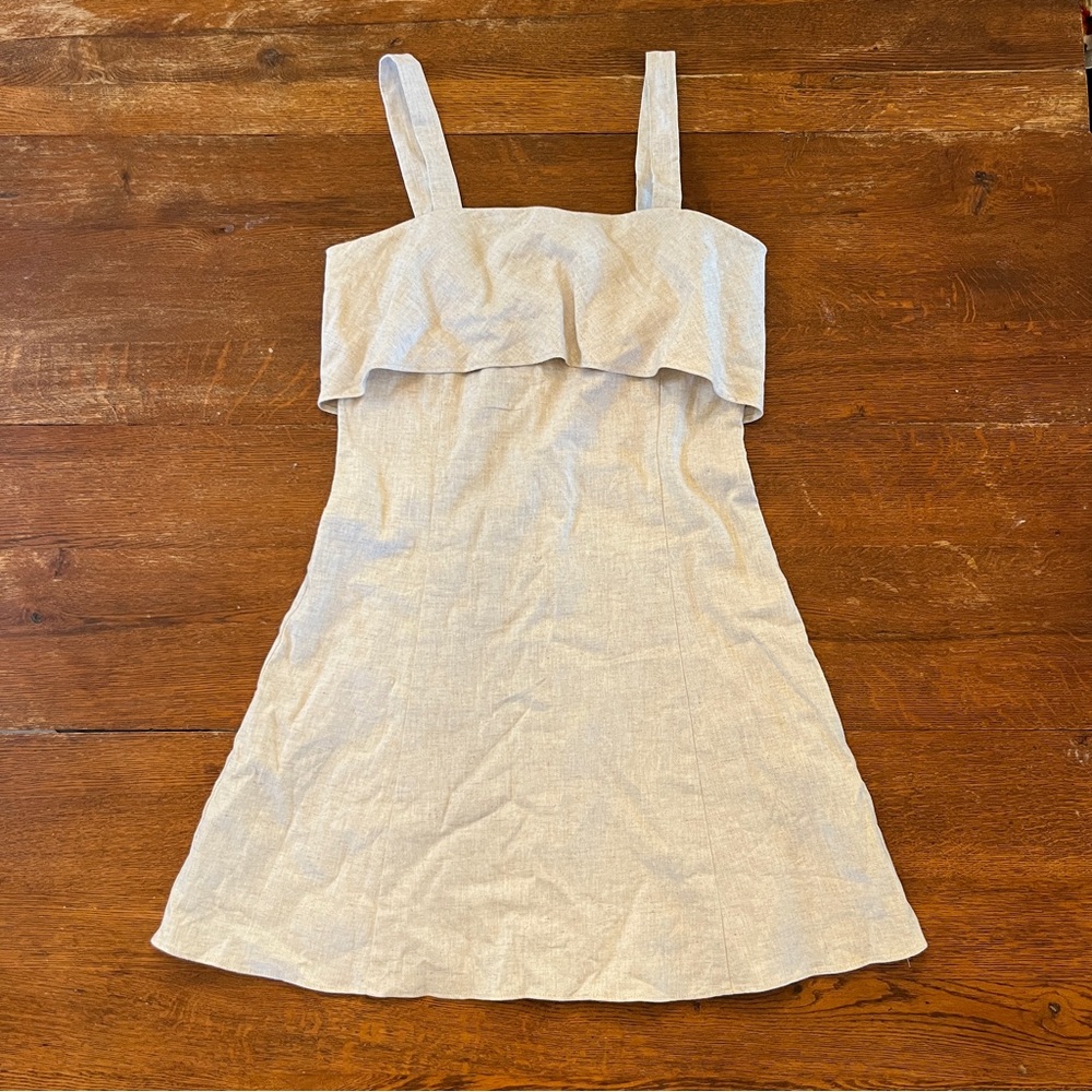 Banana Republic Linen Blend Dress in Cream size 2 NWT
